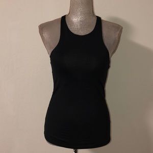 Alo Yoga black workout top, size small
